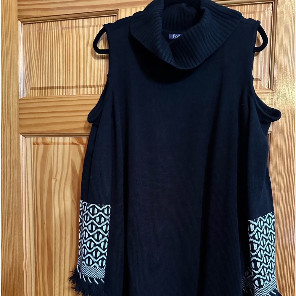 Cold shoulder sweater